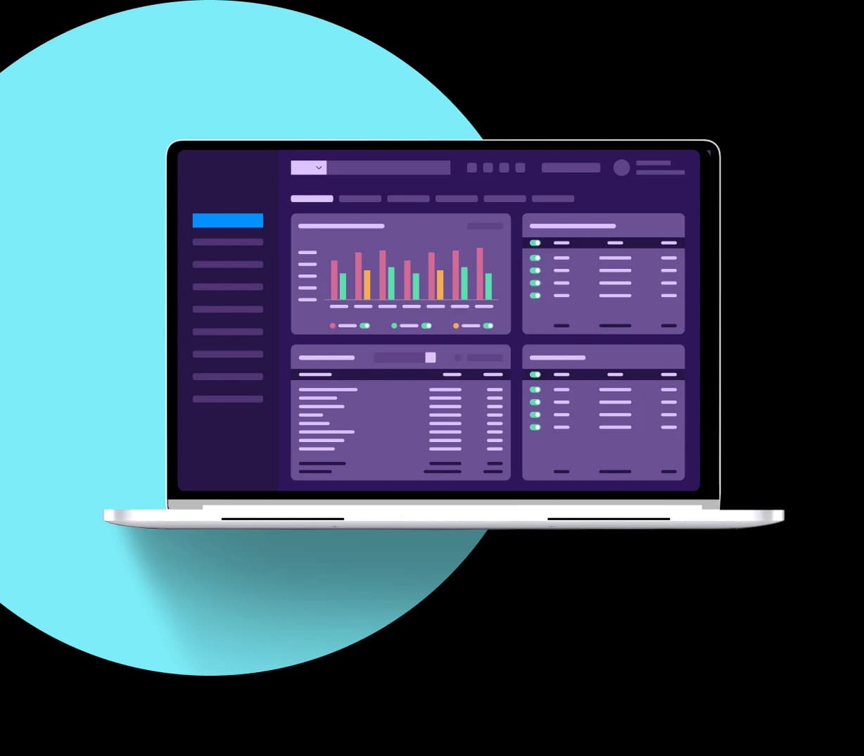POINTS merchant dashboard on a laptop